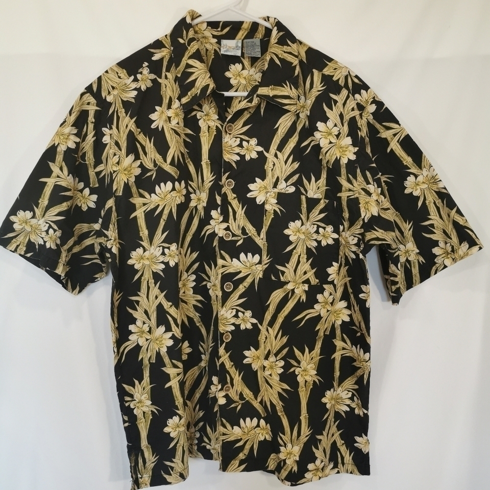 Men's Vintage OP Sport Floral Shirt Sleeve Button Down Shirt - Sz M